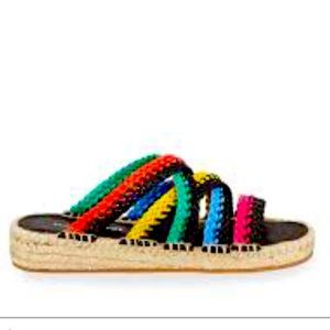 Donald J Pliner Womens Rhonda Open Toe Casual Slide Nappa Leather